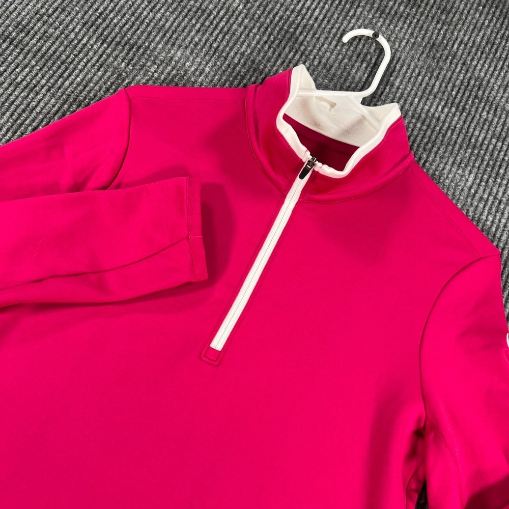 Nike Golf Pullover Shirt Womens Small Purple Long Sleeve 1/4 Zip Mock Neck